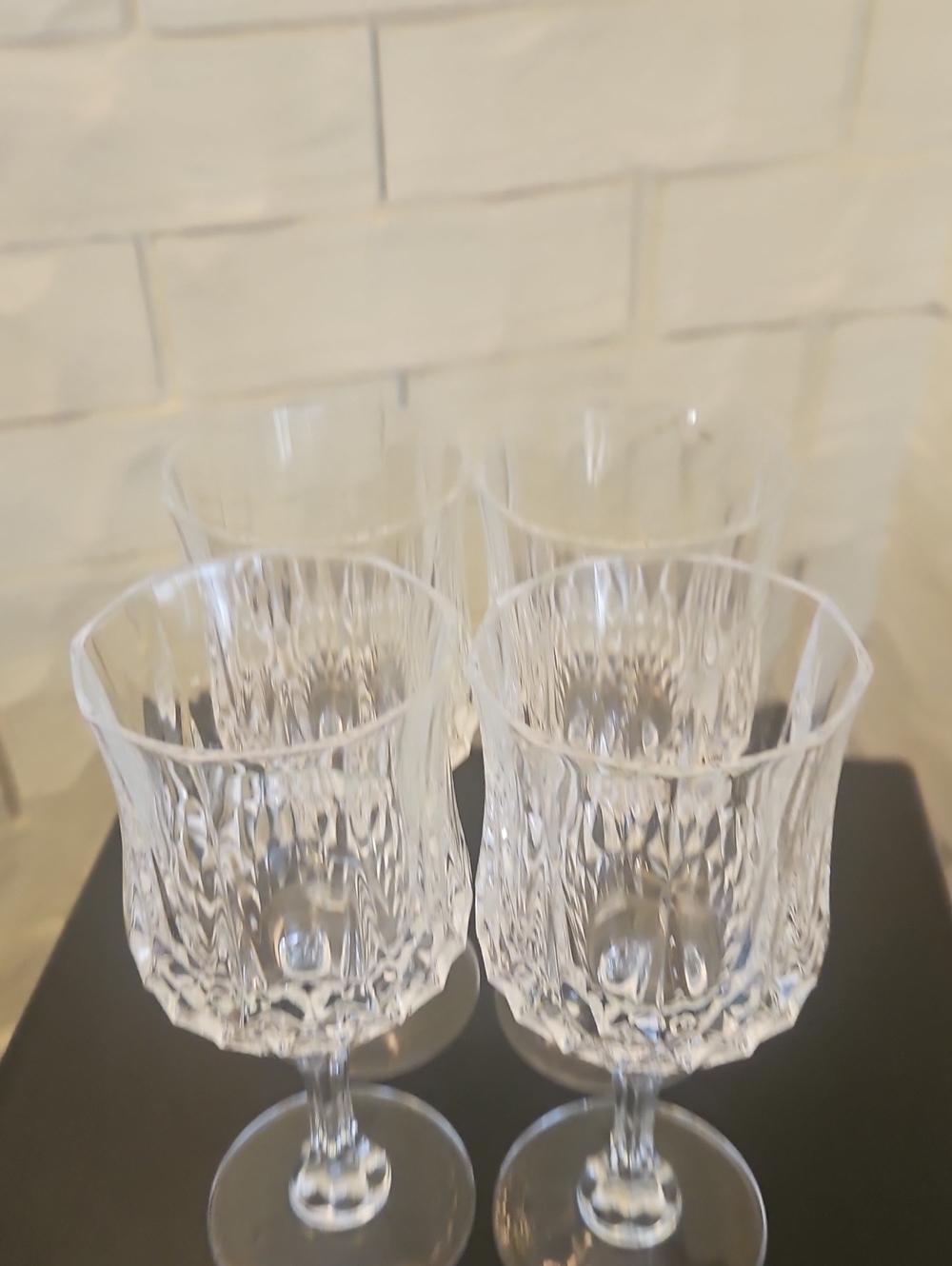 Cristal D'Arques Crystal-Style Clear Wine Glasses Set of 4. Excellent Condition!